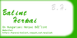 balint herpai business card